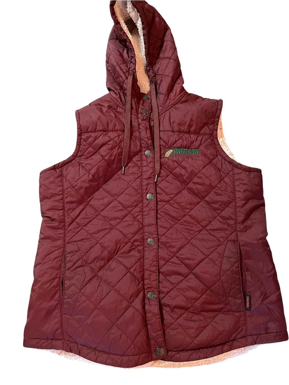 Tough Duck Cozy Sherpa-Lined Hooded Vest. Large. Perfect for cool days!